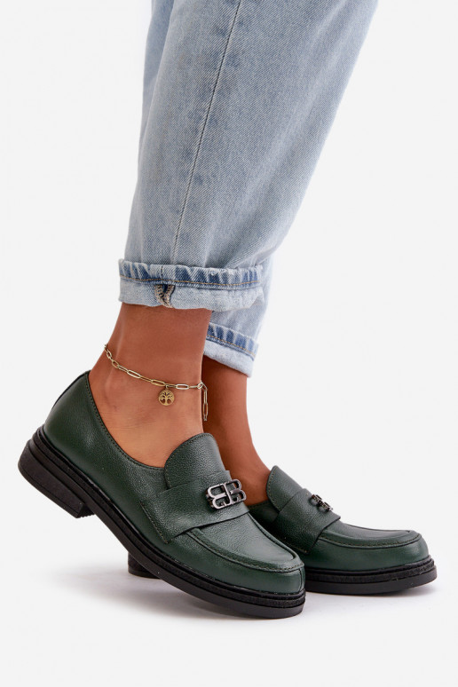 Zazoo 20174 Pele Estilo elegante sapato Feminino com salto largo cor cáqui Zazoo 20174 Pele Estilo elegante sapato Feminino com salto largo cor cáqui