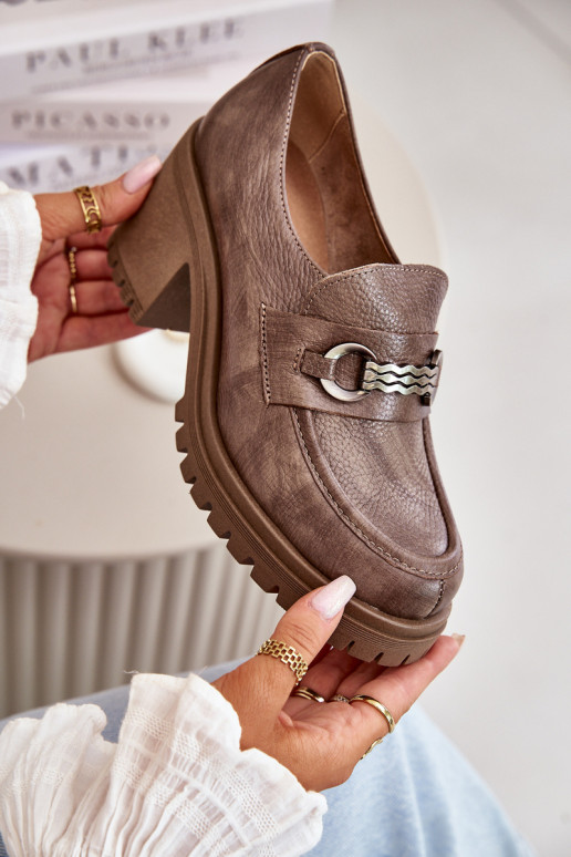 Zazoo 20175 sapato Feminino com salto couro natural bege Zazoo 20175 sapato Feminino com salto couro natural bege