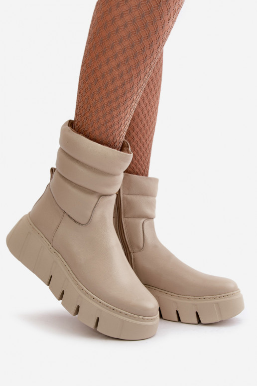 Zazoo 60512 Botas femininas de couro natural Casal o castelo quente com feltro cor de marfim Zazoo 60512 Botas femininas de couro natural Casal o castelo quente com feltro cor de marfim