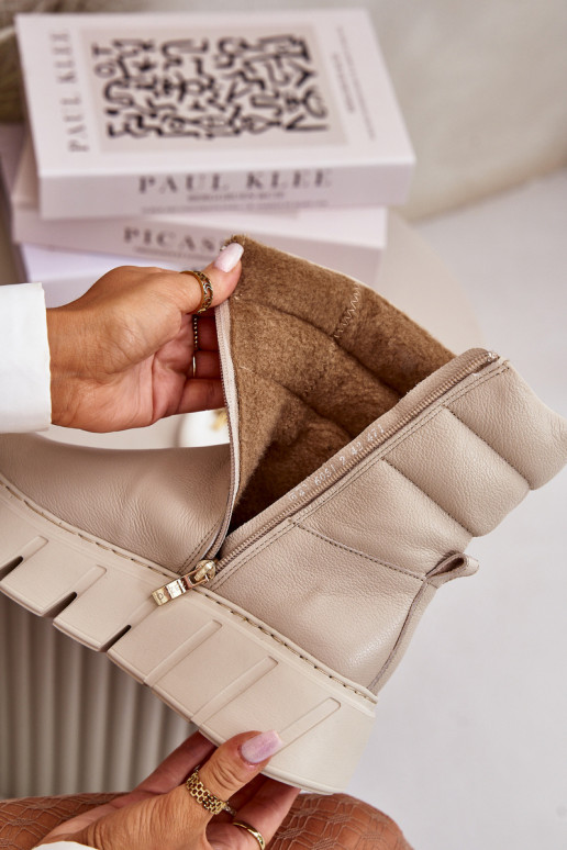 Zazoo 60512 Botas femininas de couro natural Casal o castelo quente com feltro cor de marfim Zazoo 60512 Botas femininas de couro natural Casal o castelo quente com feltro cor de marfim