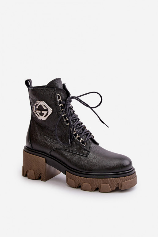 Zazoo 60376 Pele aquecimento Botas com zíperes cor preta