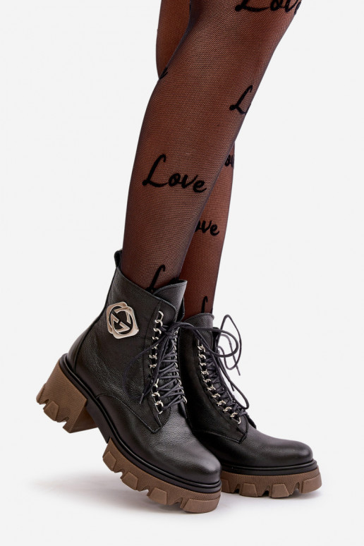 Zazoo 60376 Pele aquecimento Botas com zíperes cor preta