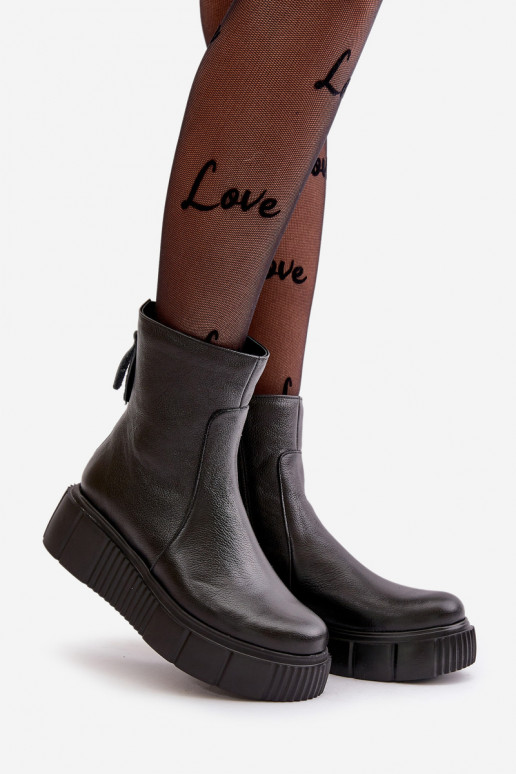 Zazoo 60369 Botas femininas com uma plataforma cor preta Zazoo 60369 Botas femininas com uma plataforma cor preta