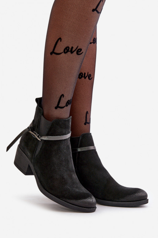 Zazoo 60478 Sapatos de camurça com salto aquecimento Preso Casal o castelo cor preta Zazoo 60478 Sapatos de camurça com salto aquecimento Preso Casal o castelo cor preta