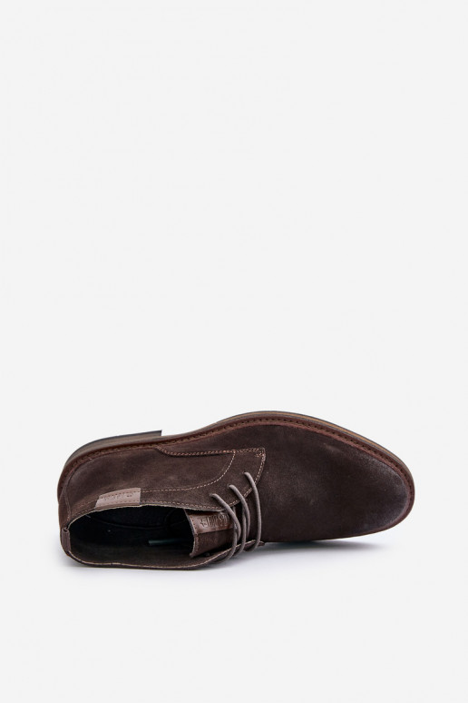 Sapatos de camurça Tem que sercho com atacadores Big Star OO174145 marrom escuro Sapatos de camurça Tem que sercho com atacadores Big Star OO174145 marrom escuro