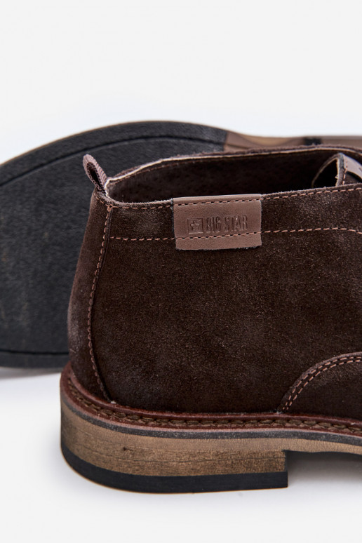 Sapatos de camurça Tem que sercho com atacadores Big Star OO174145 marrom escuro Sapatos de camurça Tem que sercho com atacadores Big Star OO174145 marrom escuro