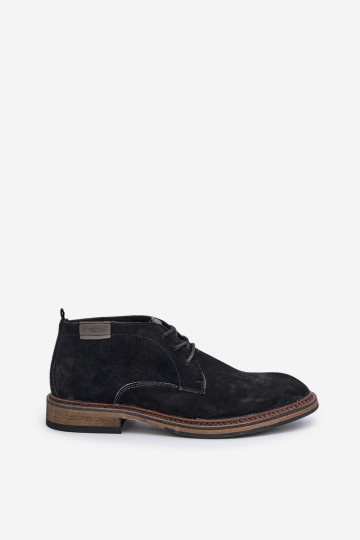 Botas masculinas de camurça com cadarços Big Star OO174146 na cor preta 2