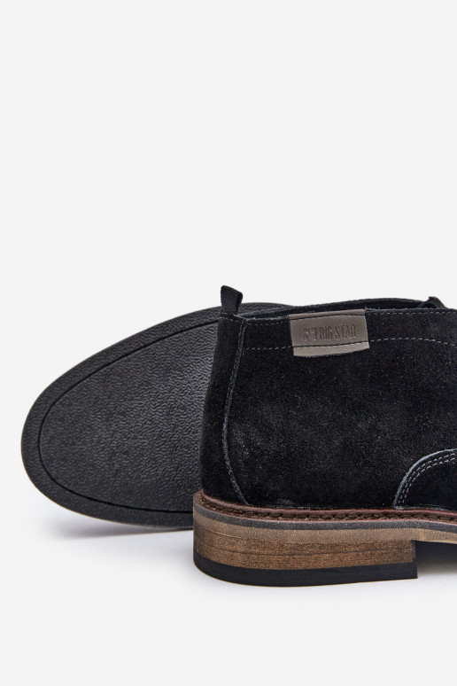 Sapatos de camurça Tem que sercho com atacadores Big Star OO174146 cor preta