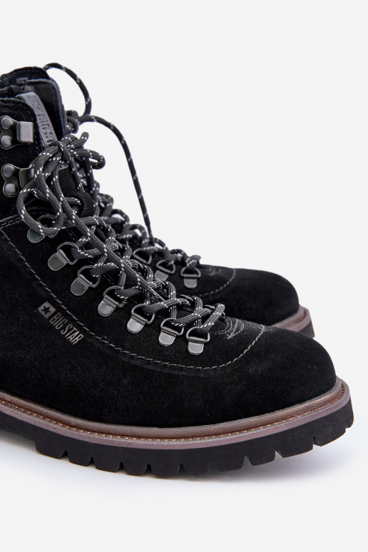 de camurça aquecimento Botas sapato Tem que sercho Big Star OO174643 Hi-Poly System cor preta de camurça aquecimento Botas sapato Tem que sercho Big Star OO174643 Hi-Poly System cor preta