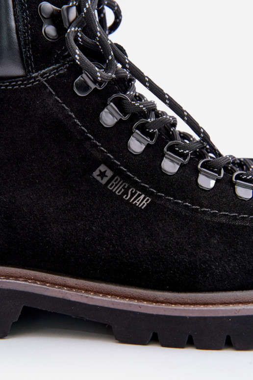 de camurça aquecimento Botas sapato Tem que sercho Big Star OO174643 Hi-Poly System cor preta de camurça aquecimento Botas sapato Tem que sercho Big Star OO174643 Hi-Poly System cor preta