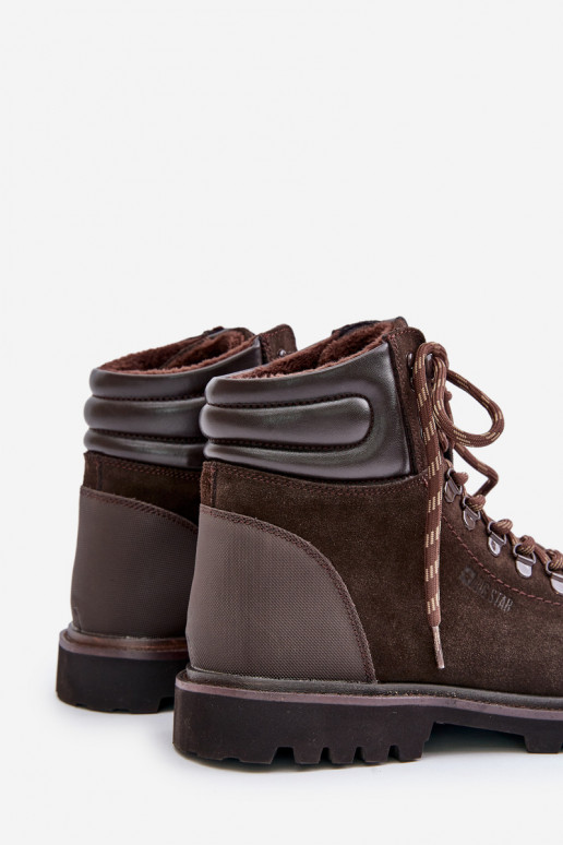 de camurça aquecimento Botas sapato Tem que sercho Big Star OO174644 Hi-Poly System cor marrom de camurça aquecimento Botas sapato Tem que sercho Big Star OO174644 Hi-Poly System cor marrom