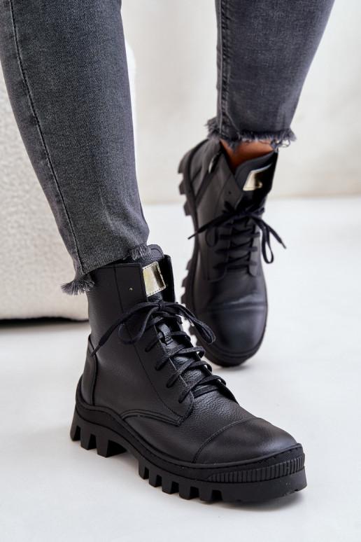 Zazoo 2831 Botas femininas Feito de couro natural cor preta Zazoo 2831 Botas femininas Feito de couro natural cor preta