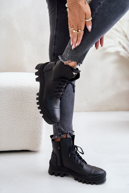 Zazoo 2831 Botas femininas Feito de couro natural cor preta Zazoo 2831 Botas femininas Feito de couro natural cor preta