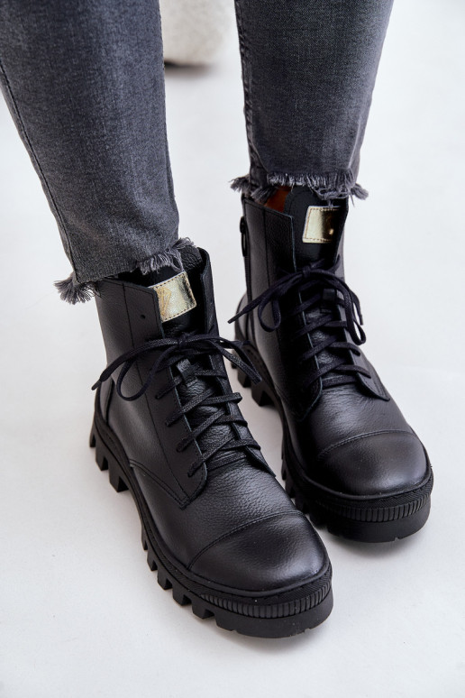 Zazoo 2831 Botas femininas Feito de couro natural cor preta Zazoo 2831 Botas femininas Feito de couro natural cor preta