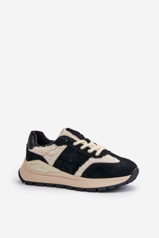 aquecimento À modalo de tênis Feminino Pele Big Star OO274A318 HI-POLY SYSTEM cor preta