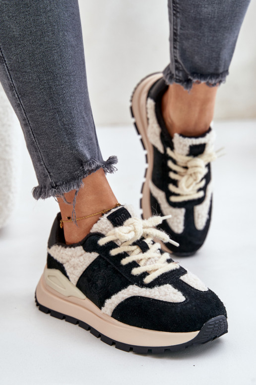 aquecimento À modalo de tênis Feminino Pele Big Star OO274A318 HI-POLY SYSTEM cor preta