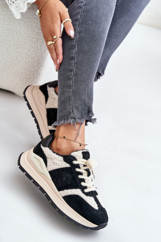 aquecimento À modalo de tênis Feminino Pele Big Star OO274A318 HI-POLY SYSTEM cor preta