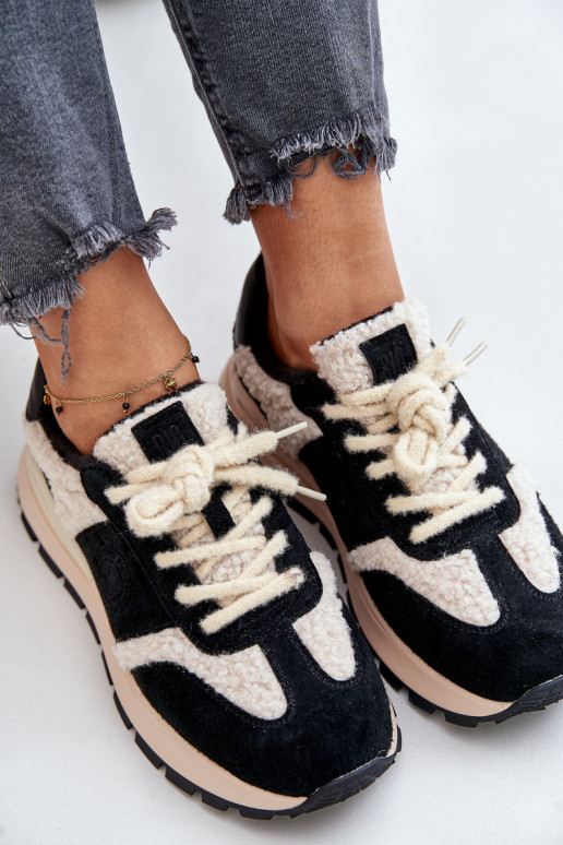 aquecimento À modalo de tênis Feminino Pele Big Star OO274A318 HI-POLY SYSTEM cor preta