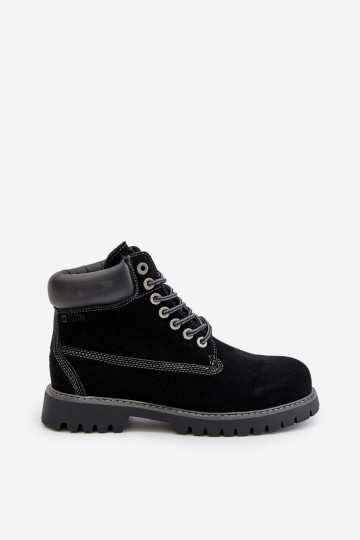 Botas de camurça forradas masculinas Big Star OO174138 HI-POLY SYSTEM, cor preta 2