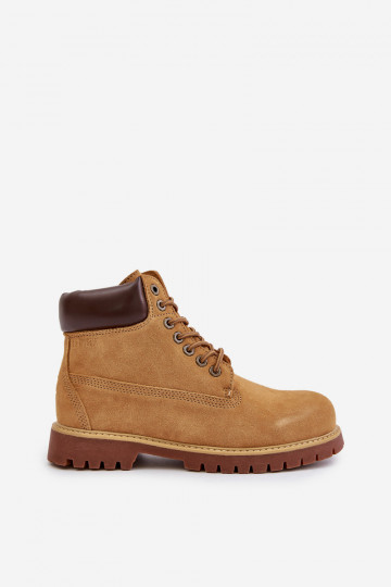 Botas de camurça forradas masculinas Big Star OO174136 HI-POLY SYSTEM, cor marrom 2