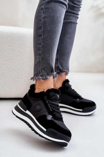 À modalo de tênis Feminino aquecimento com uma plataforma Big Star OO274A216 cor preta 2