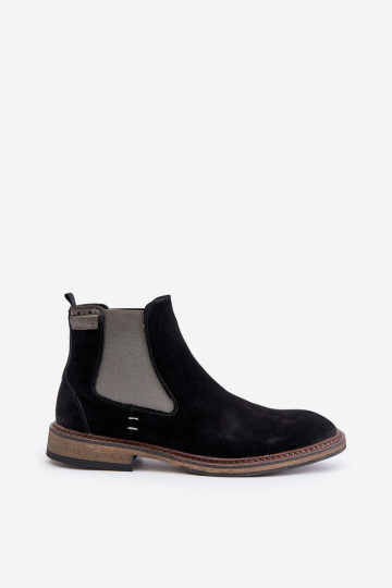 Botins masculinos estilosos de camurça Big Star OO174154, cor preta 2