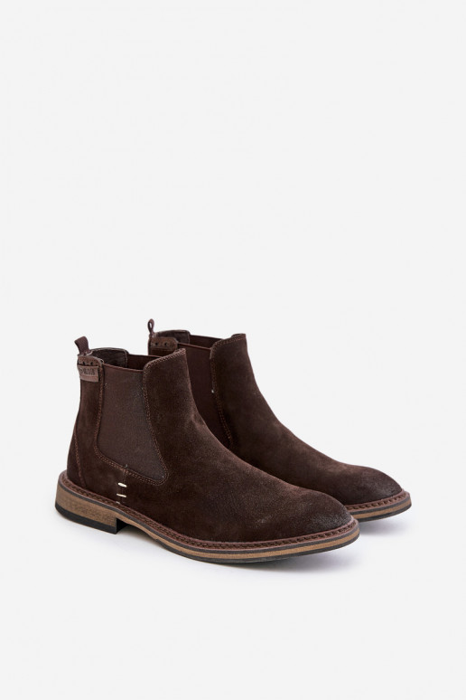 de camurça botas elegantes Tem que sercho Big Star OO174155 cor marrom
