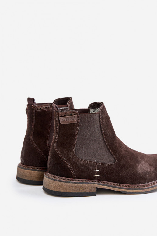 de camurça botas elegantes Tem que sercho Big Star OO174155 cor marrom