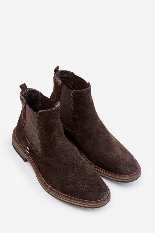 de camurça botas elegantes Tem que sercho Big Star OO174155 cor marrom