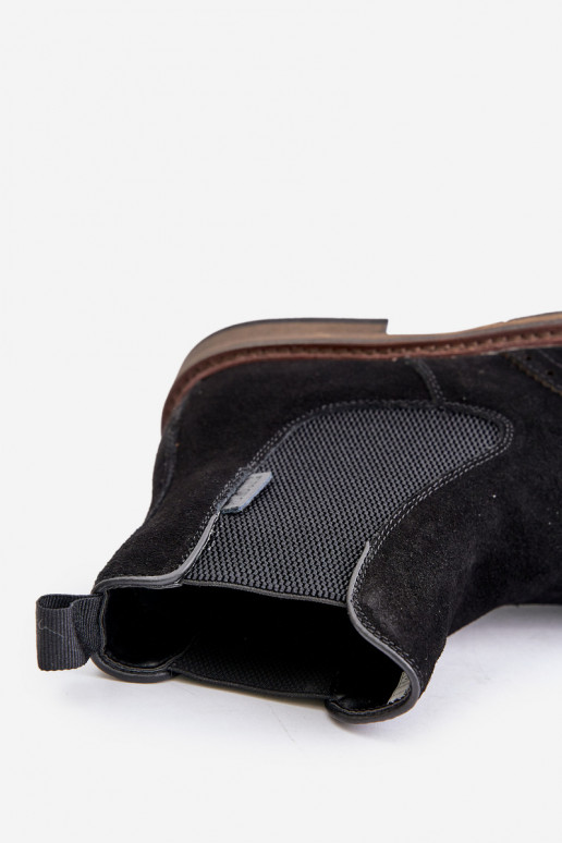 de camurça Tem que sercho botas elegantes Big Star OO174192 cor preta