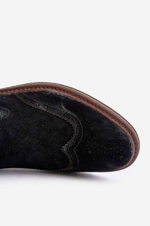 de camurça Tem que sercho botas elegantes Big Star OO174192 cor preta