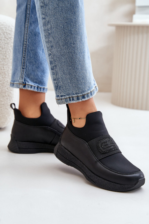 tênis com uma plataforma Pele cor preta Artiker 55C0035 tênis com uma plataforma Pele cor preta Artiker 55C0035