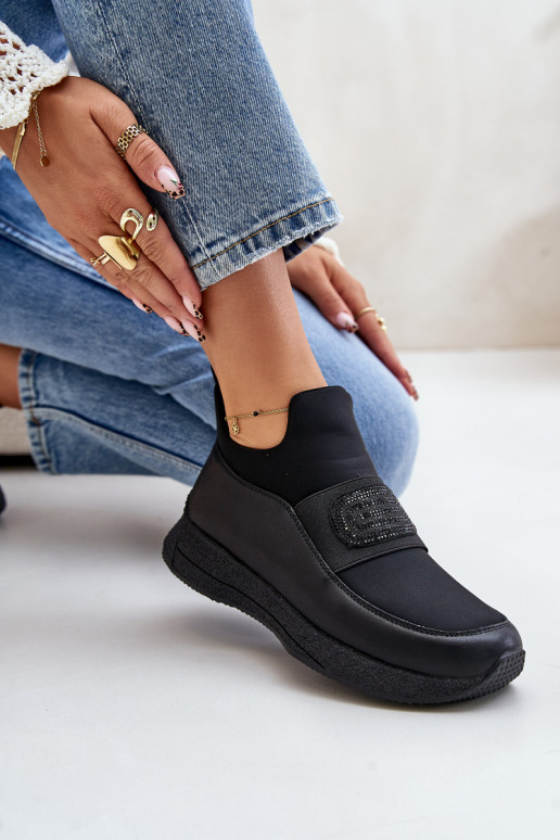 tênis com uma plataforma Pele cor preta Artiker 55C0035 tênis com uma plataforma Pele cor preta Artiker 55C0035