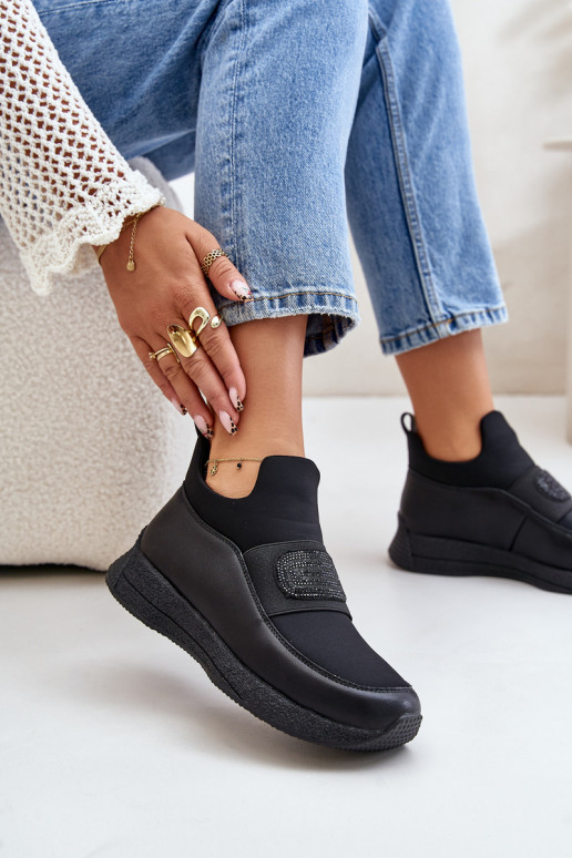 tênis com uma plataforma Pele cor preta Artiker 55C0035 tênis com uma plataforma Pele cor preta Artiker 55C0035