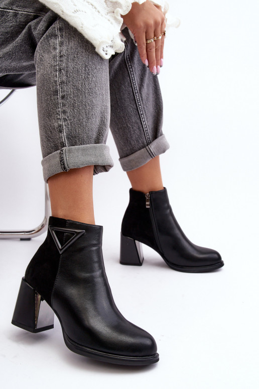 com efeito verniz Botas com salto aquecimento MR880-093 cor preta com efeito verniz Botas com salto aquecimento MR880-093 cor preta