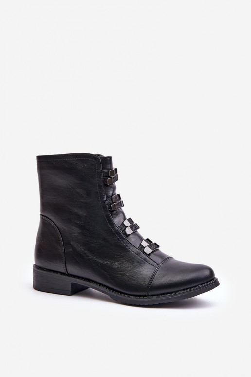 aquecimento Botas femininas Casal o castelo cor preta Evalith