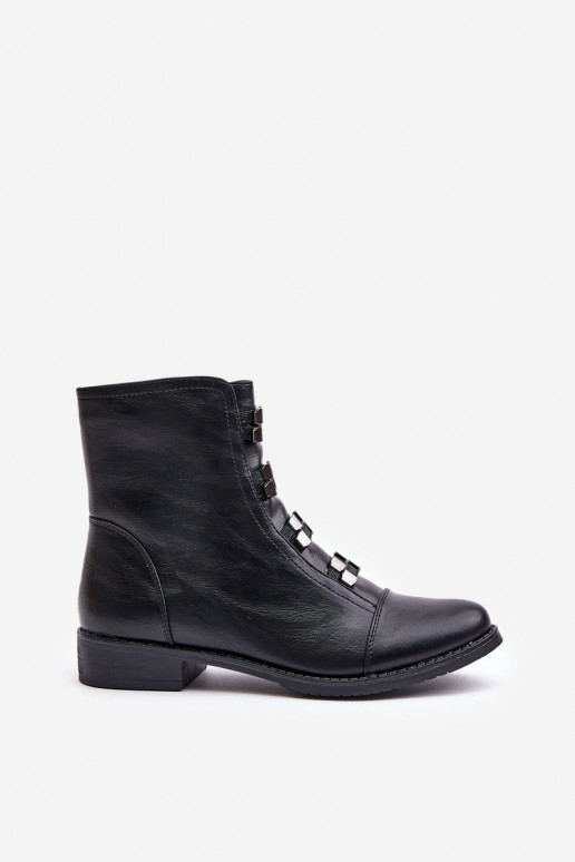 aquecimento Botas femininas Casal o castelo cor preta Evalith