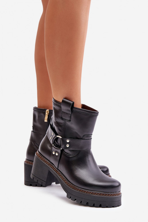 Botas femininas Casal o castelo LeParaski 3435 cor preta