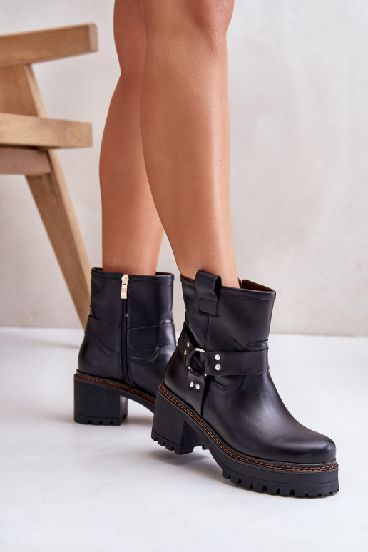 Botas femininas Casal o castelo LeParaski 3435 cor preta