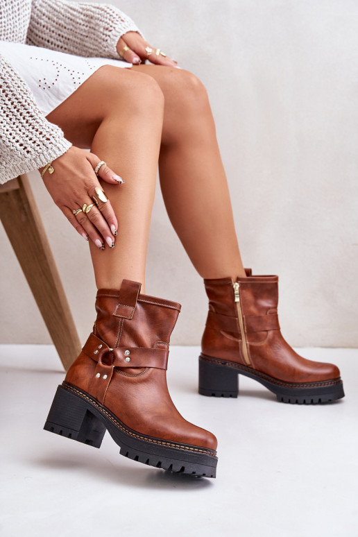 Botas femininas Casal o castelo LeParaski 3435 cor marrom