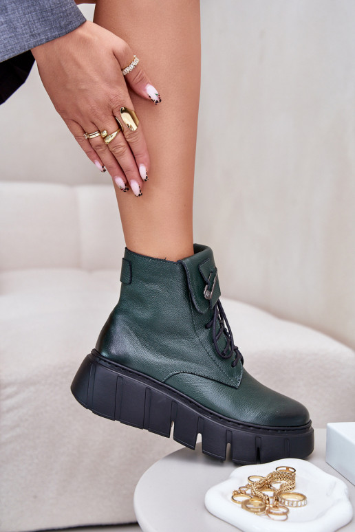 Zazoo 60511 Pele Botas femininas com uma plataforma aquecimento cor cáqui Zazoo 60511 Pele Botas femininas com uma plataforma aquecimento cor cáqui