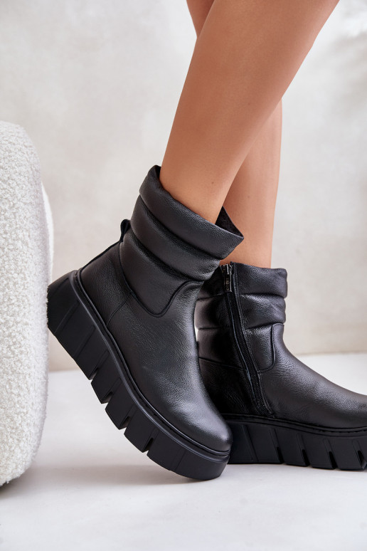 Zazoo 60512 Botas femininas de couro natural Casal o castelo quente com feltro cor preta Zazoo 60512 Botas femininas de couro natural Casal o castelo quente com feltro cor preta