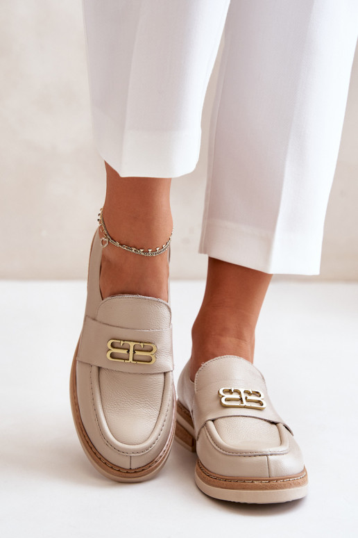 Zazoo 20174 Pele Estilo elegante sapato Feminino com salto largo bege Zazoo 20174 Pele Estilo elegante sapato Feminino com salto largo bege