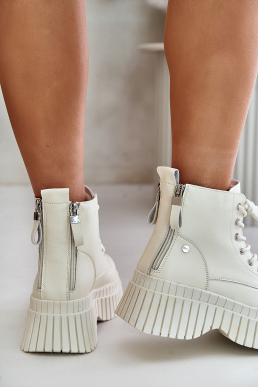 aquecimento Pele Botas sapato com solas maciças da moda GOE OO2N4127cor de marfim aquecimento Pele Botas sapato com solas maciças da moda GOE OO2N4127cor de marfim