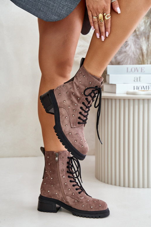 Decorado Botins de trabalho Feminino aquecimento D&A MR880-017 cor de argila Decorado Botins de trabalho Feminino aquecimento D&A MR880-017 cor de argila