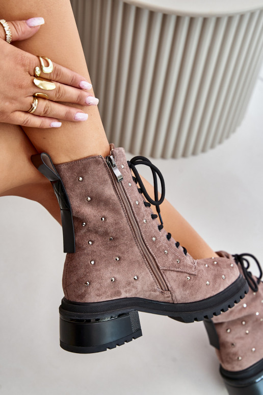 Decorado Botins de trabalho Feminino aquecimento D&A MR880-017 cor de argila Decorado Botins de trabalho Feminino aquecimento D&A MR880-017 cor de argila