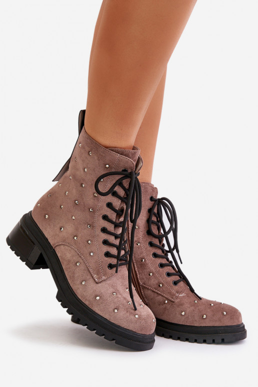 Decorado Botins de trabalho Feminino aquecimento D&A MR880-017 cor de argila Decorado Botins de trabalho Feminino aquecimento D&A MR880-017 cor de argila