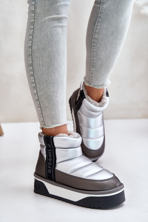 Baixo Botas de neve Em uma sola grossa D.Franklin DFSH371010 cor prata Baixo Botas de neve Em uma sola grossa D.Franklin DFSH371010 cor prata