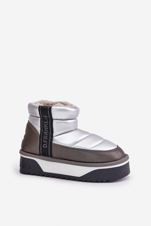 Baixo Botas de neve Em uma sola grossa D.Franklin DFSH371010 cor prata Baixo Botas de neve Em uma sola grossa D.Franklin DFSH371010 cor prata