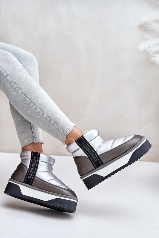 Baixo Botas de neve Em uma sola grossa D.Franklin DFSH371010 cor prata Baixo Botas de neve Em uma sola grossa D.Franklin DFSH371010 cor prata